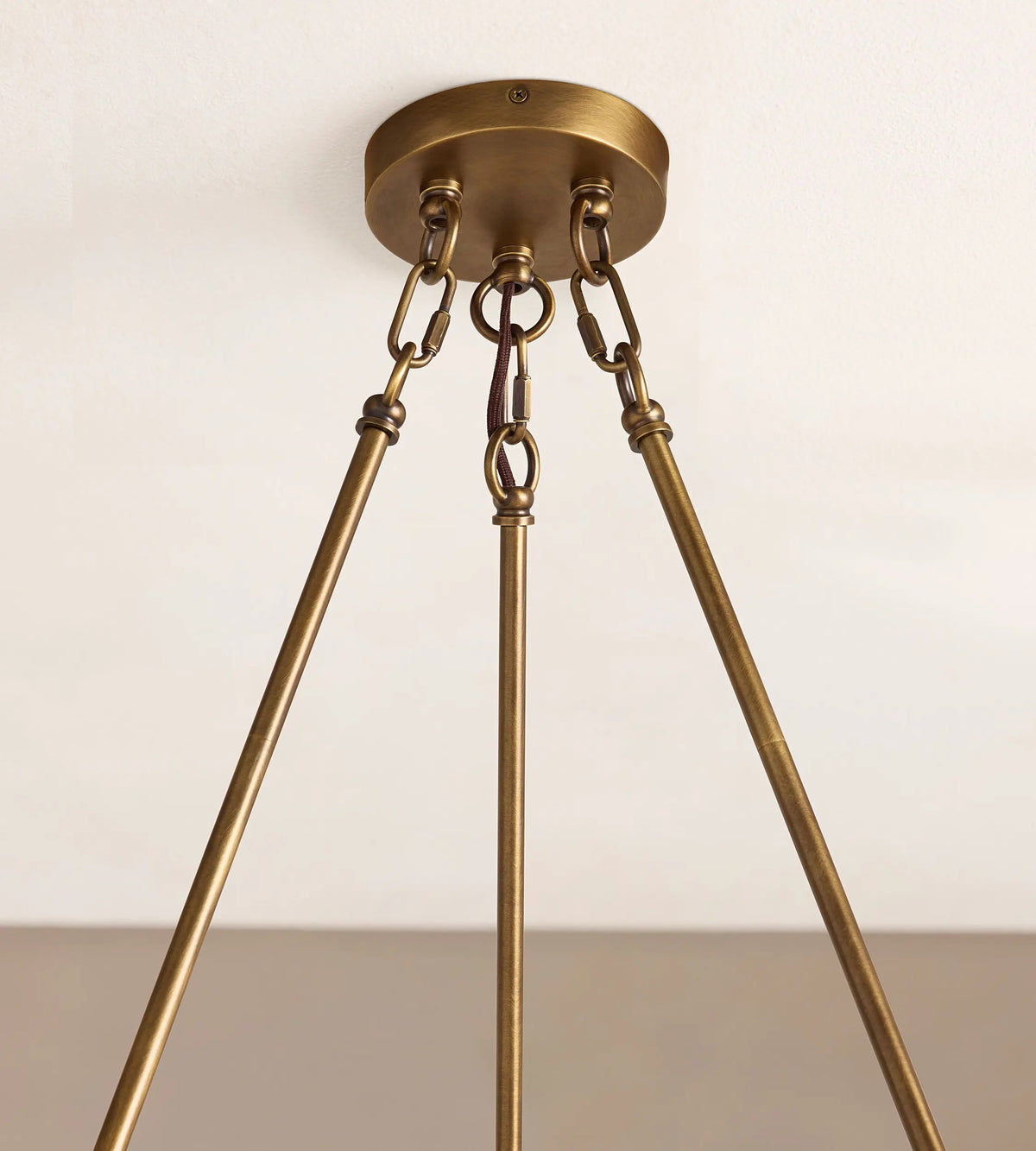 Elber chandelier illuminated confetti glass and brass detail