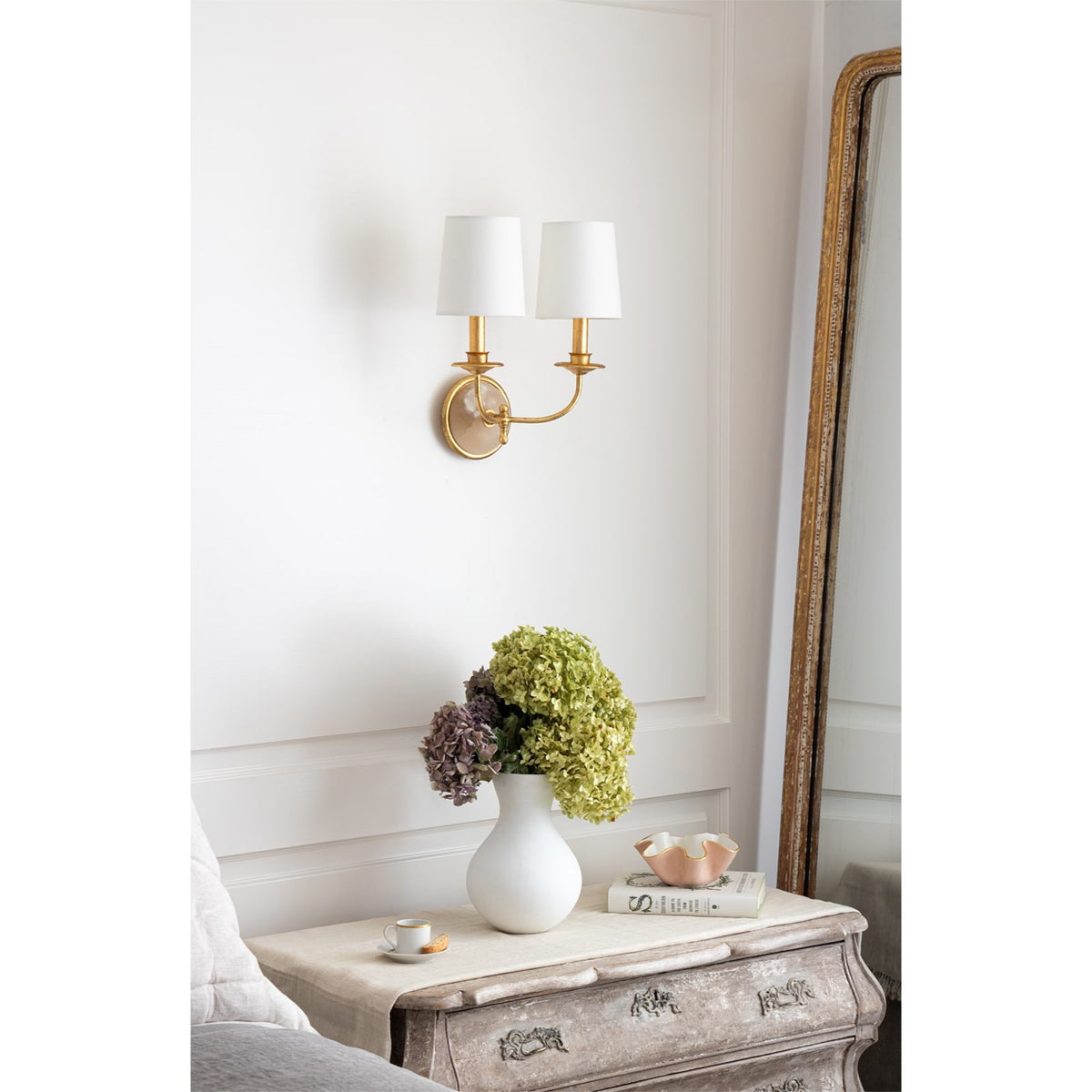 Fisher double sconce installed in an interior setting