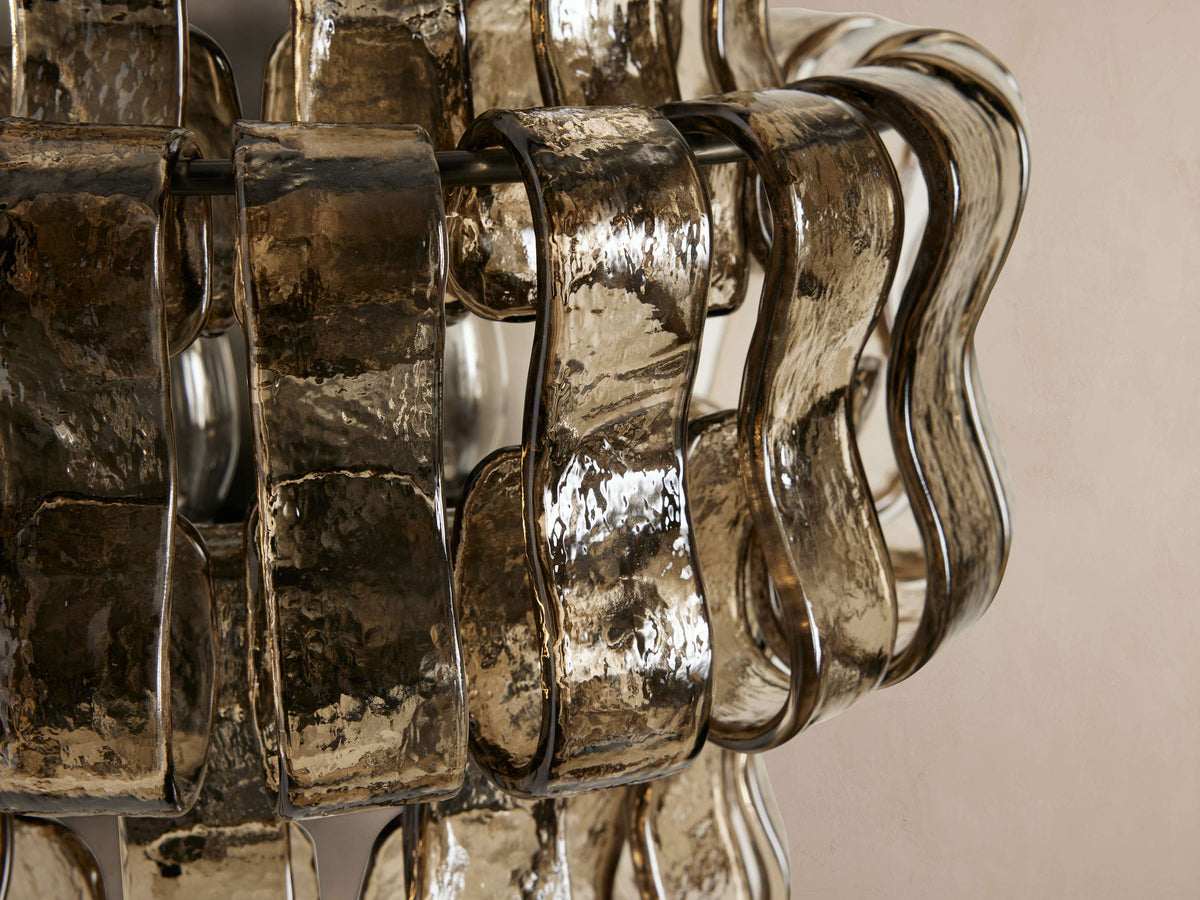 Ghiaccio wall sconce – Smoke glass / Bronze finish, close-up