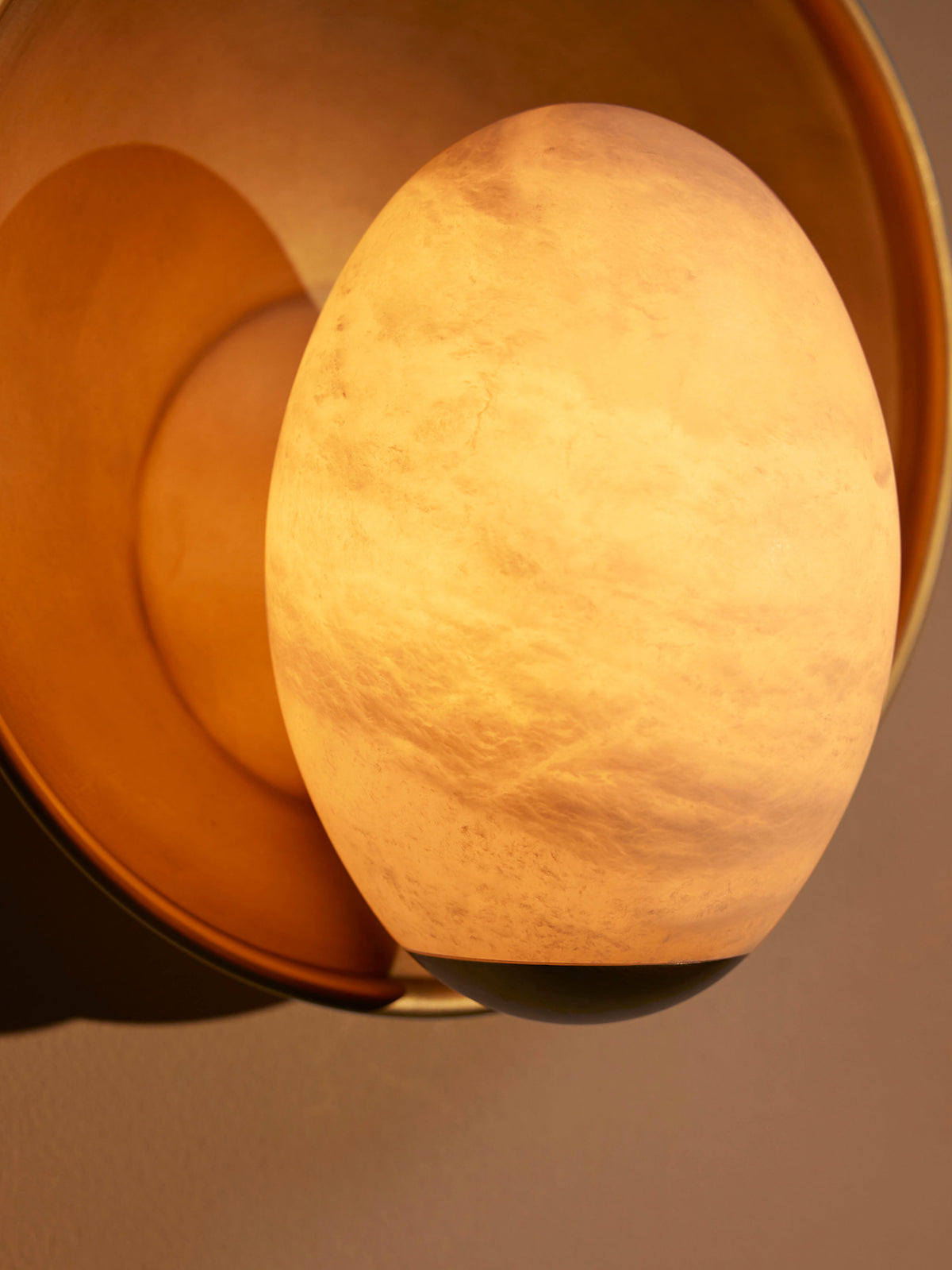 Avena Wall Light, Alabaster Globe, detail view 3