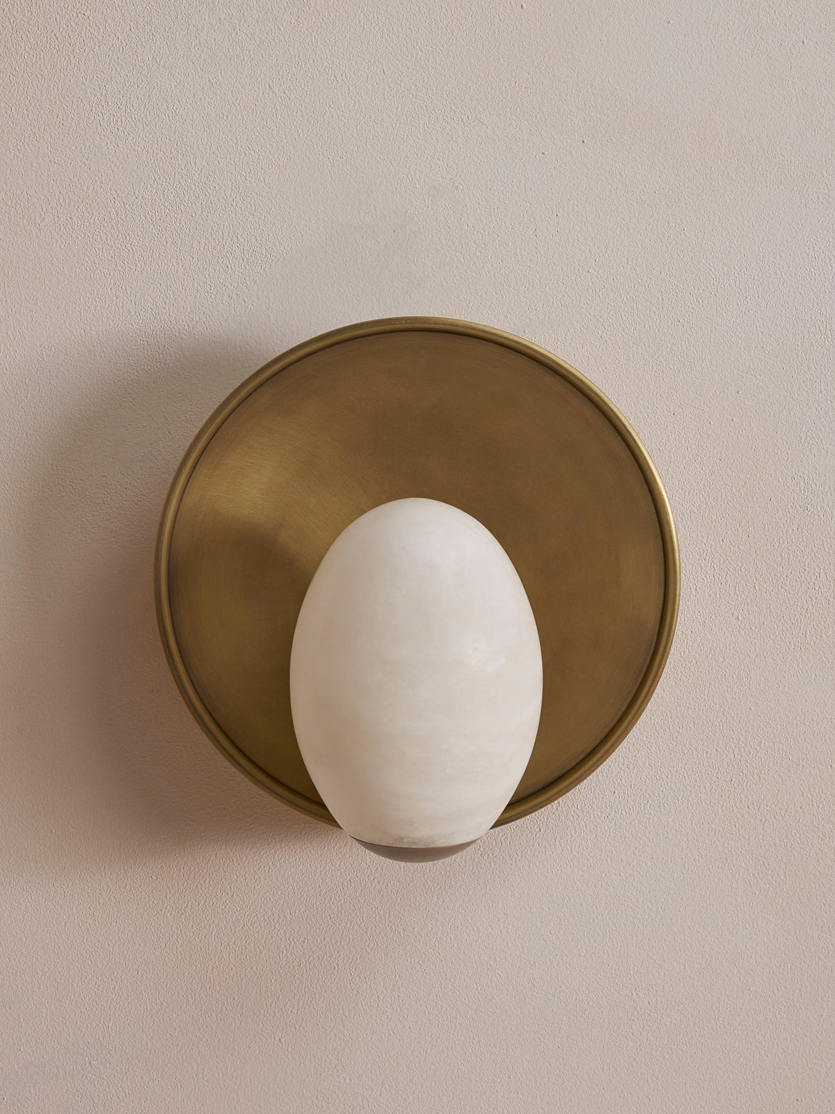 Avena Wall Light, Alabaster Globe, second view