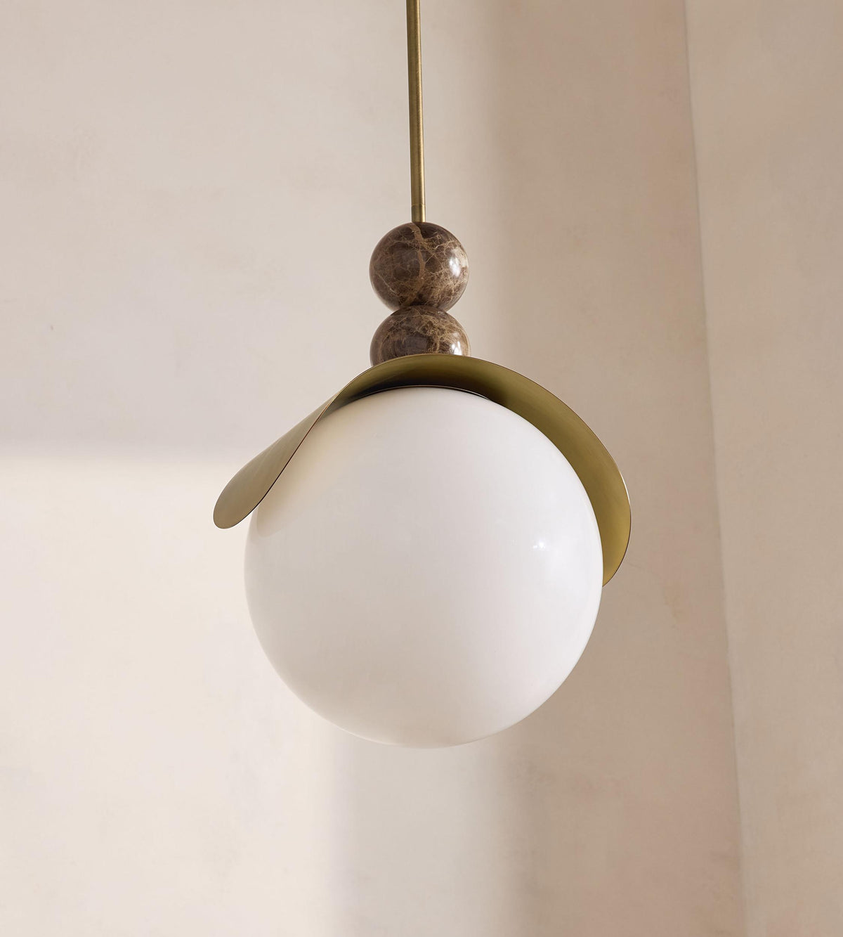 Belsize pendant, opal glass detail