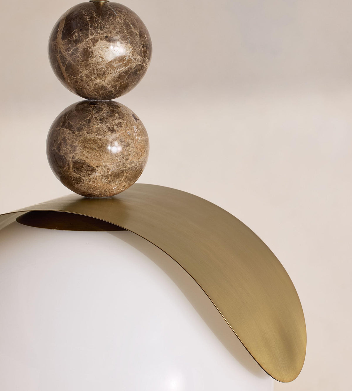 Belsize pendant, brass hardware and marble detail