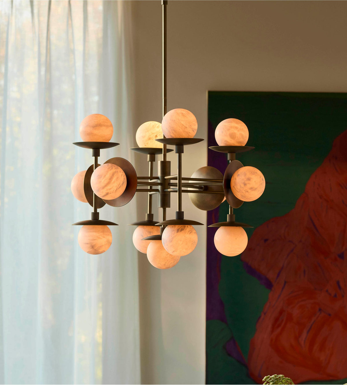 Cara chandelier in a dining room