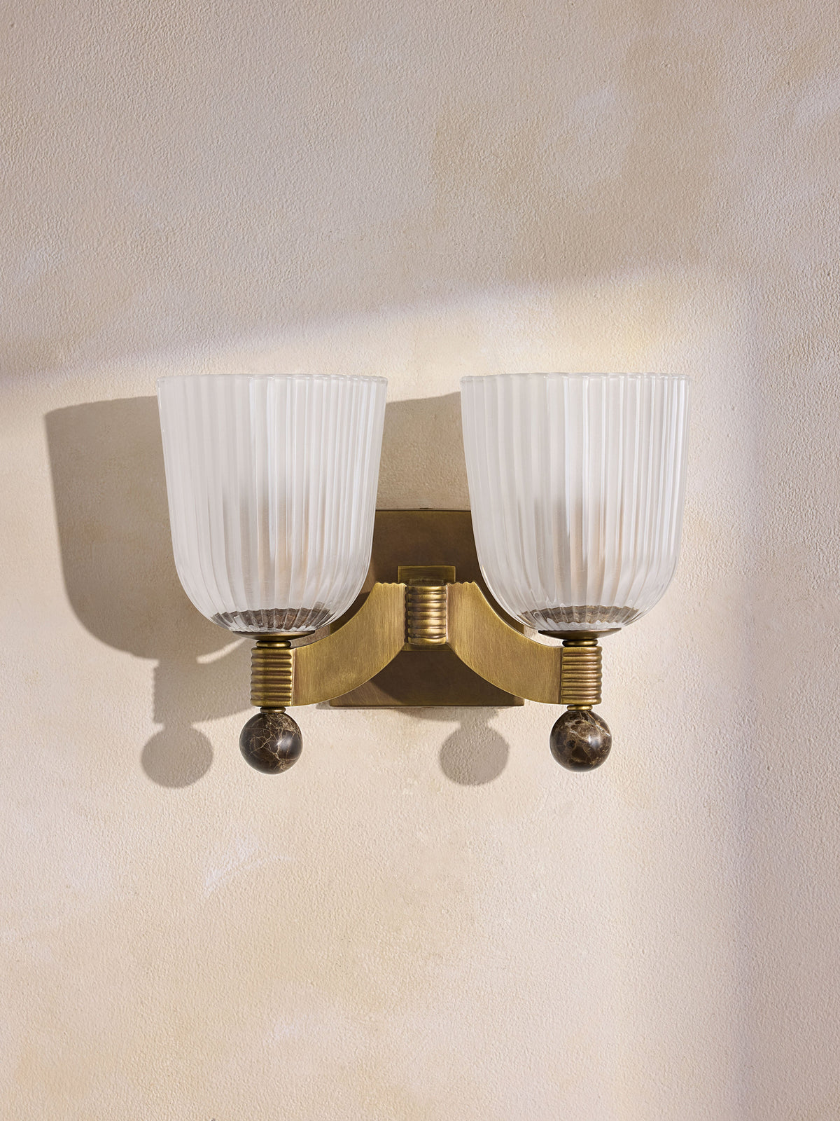 Colette wall sconce unlit front view