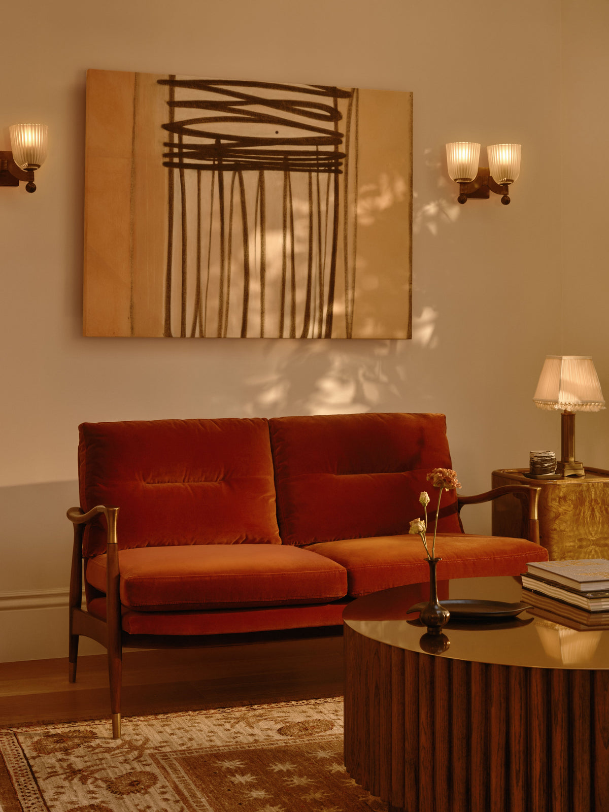 Colette wall sconce styled in an interior