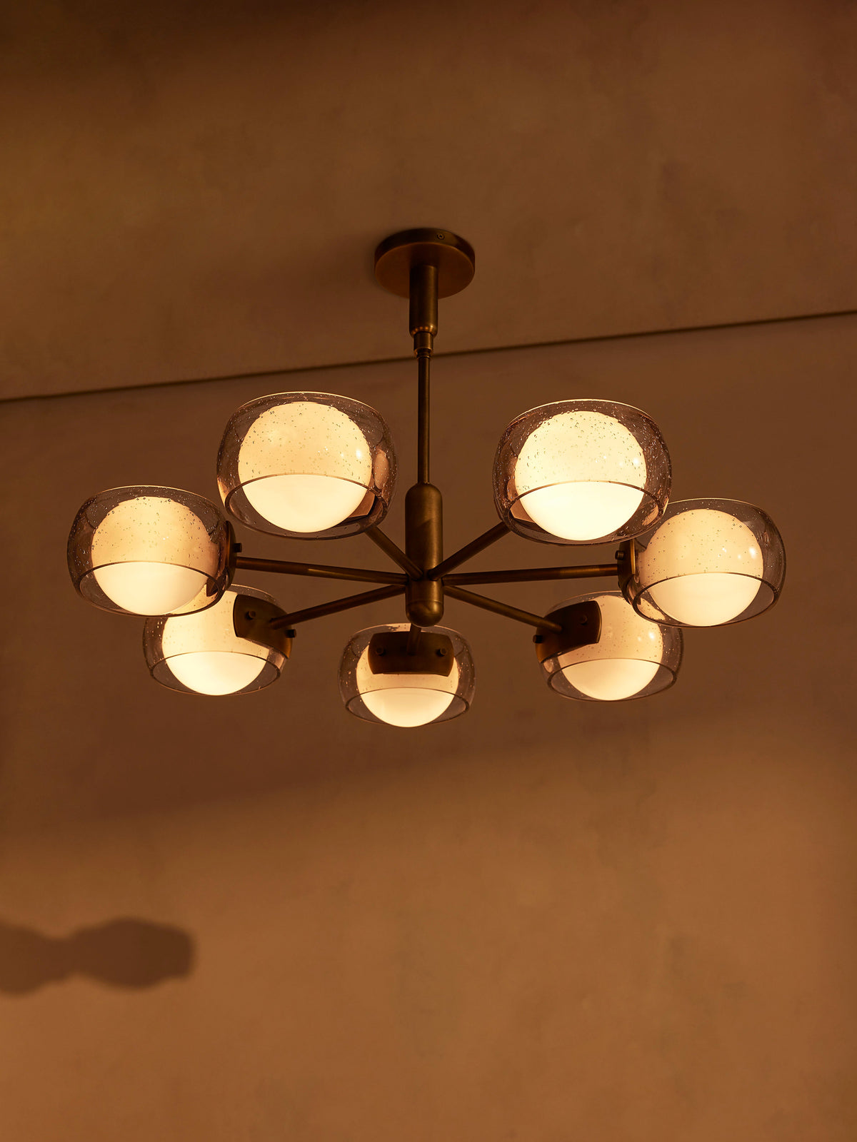 Douglas glass shade and globe light detail