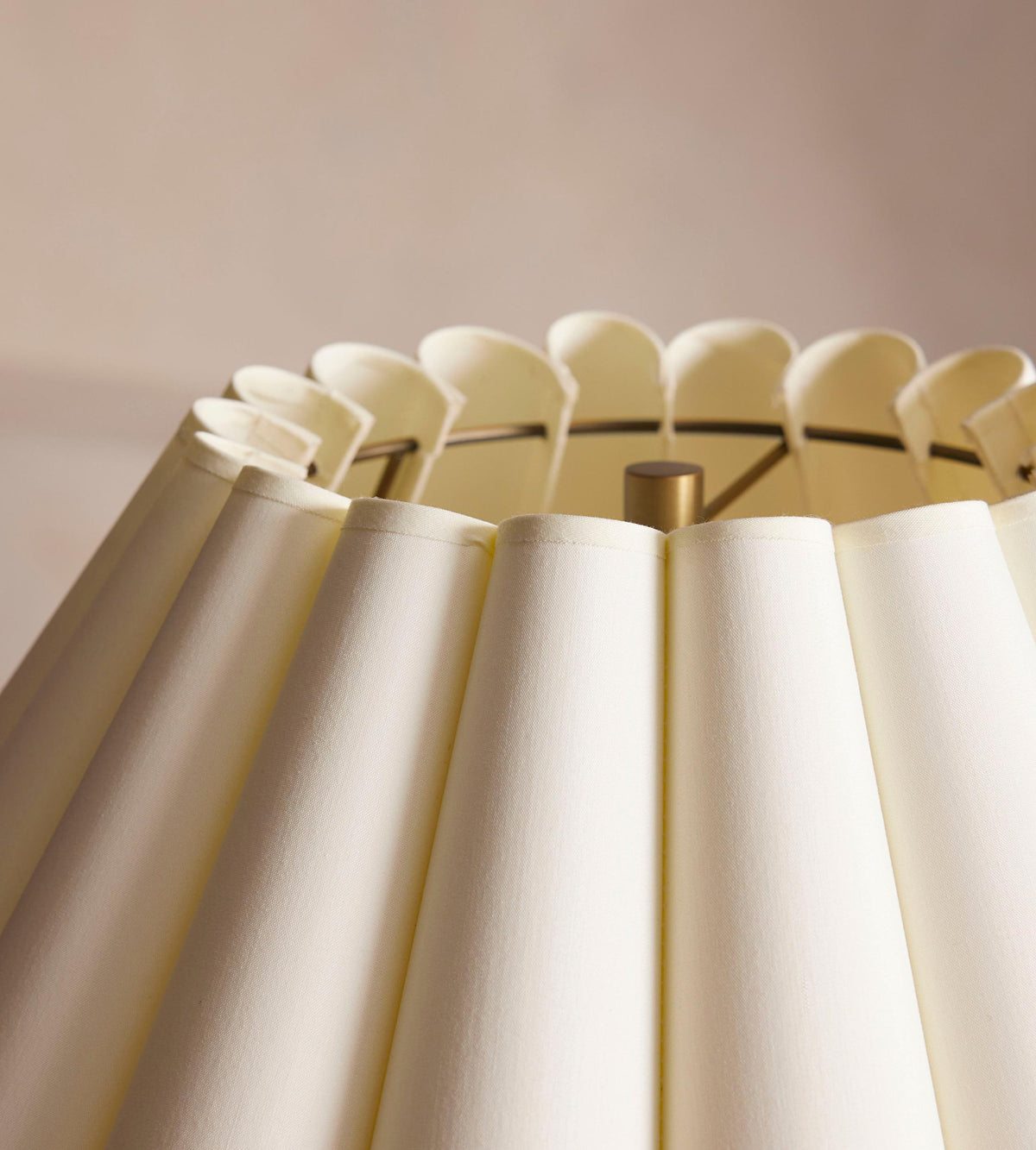 Ferguson floor lamp linen shade detail