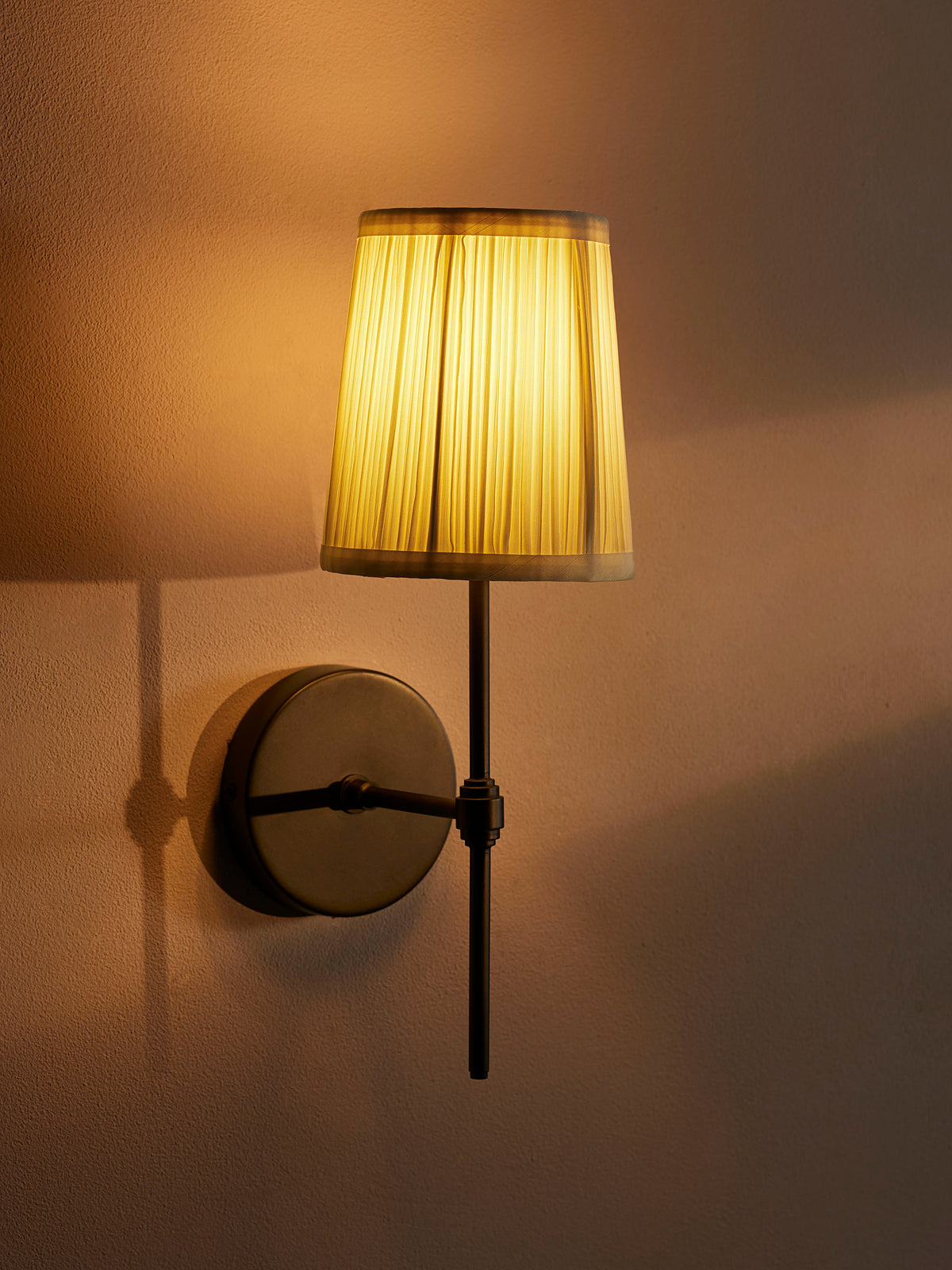 Isobella wall sconce shade and brass details