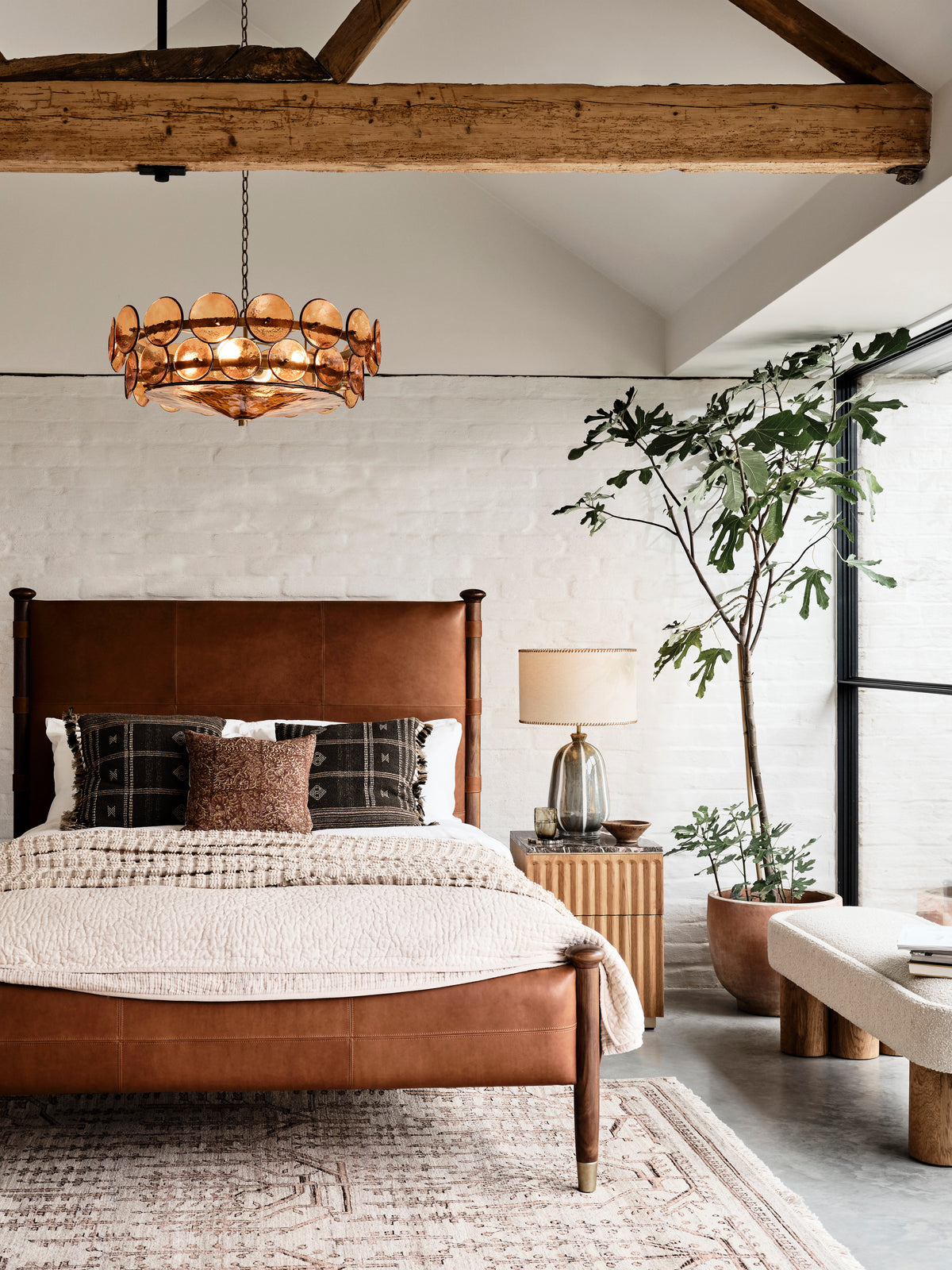 Lorenzo Amber chandelier in a styled interior