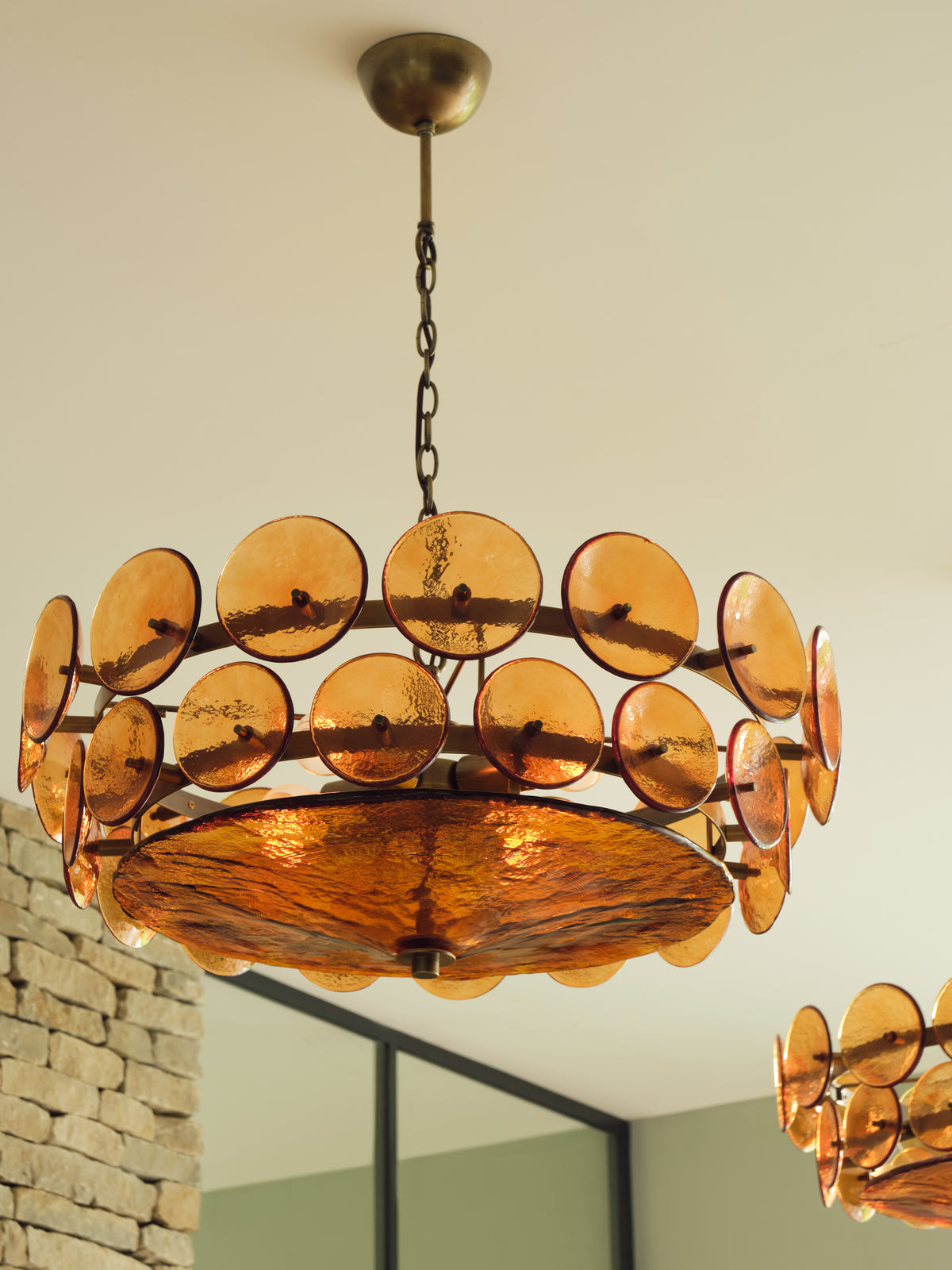 Lorenzo Amber chandelier lifestyle view