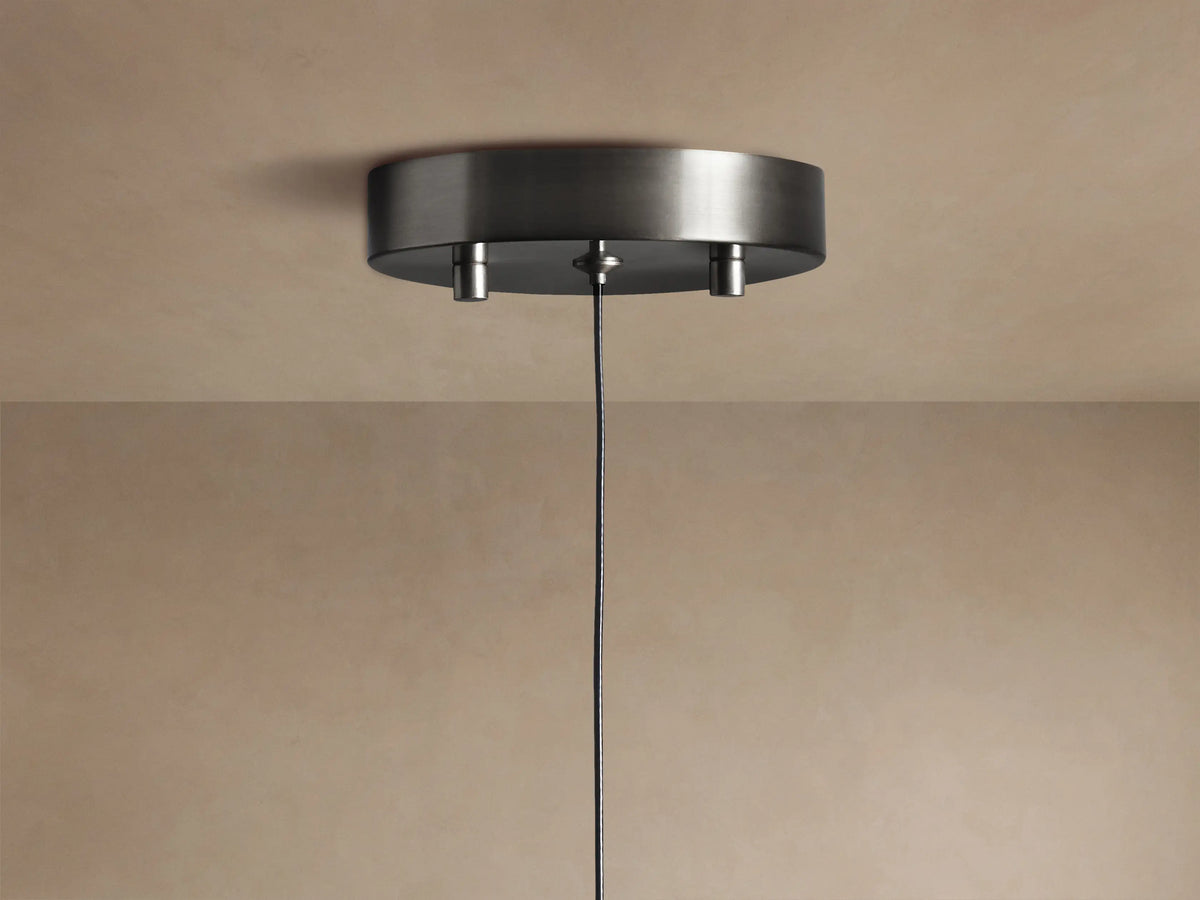 Soltaire bronze pendant ceiling canopy and black cord