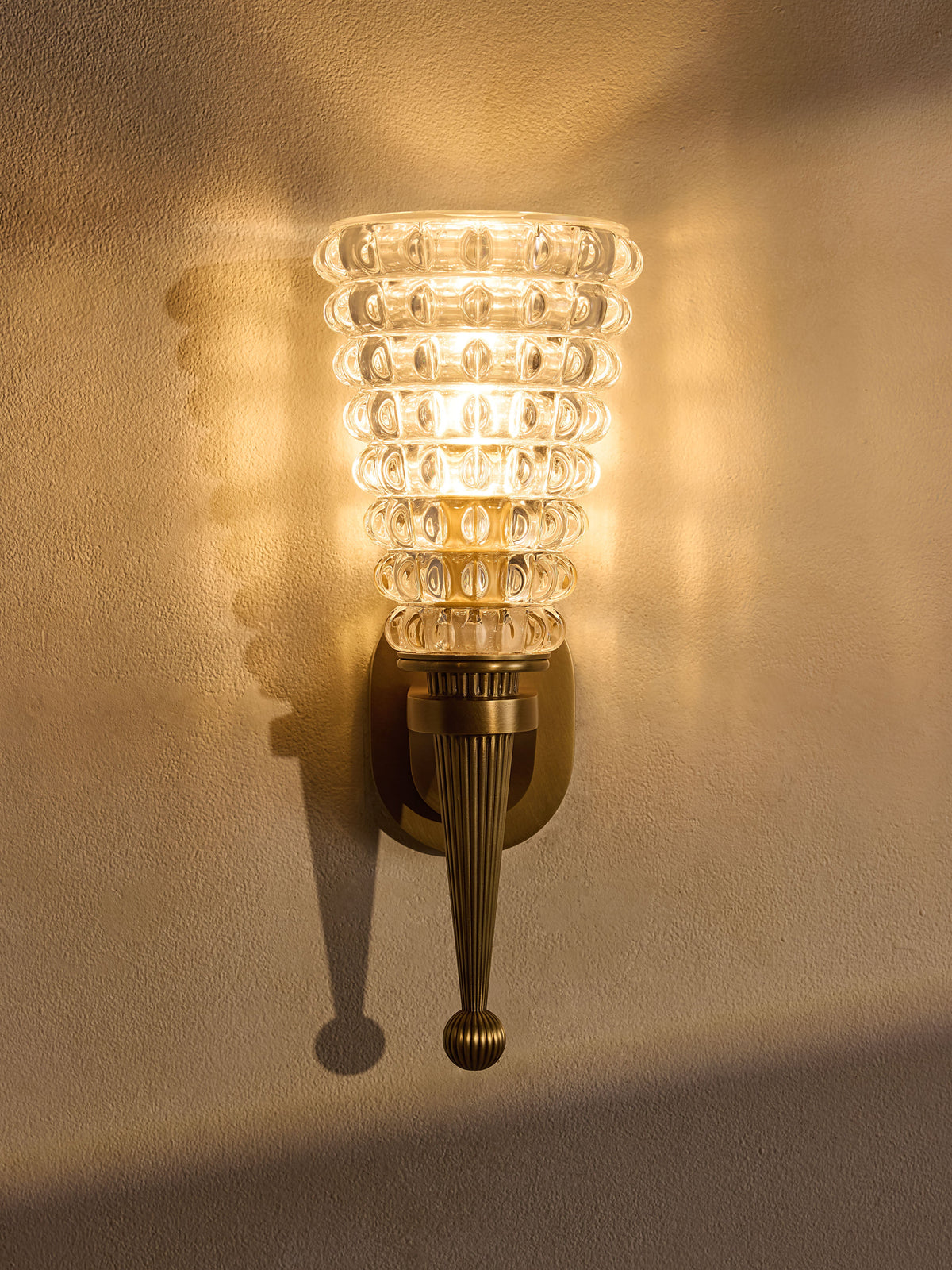 Valencia textured glass wall sconce alternate view